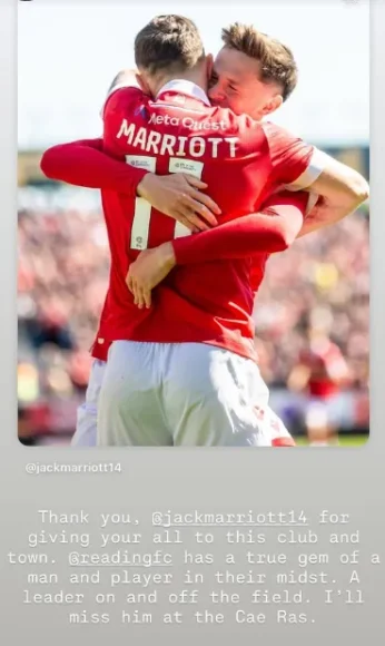 Ryan Reynolds envía emotivo mensaje a Jack Marriott tras su traspaso a Reading