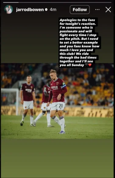 Jarrod Bowen enfrenta a aficionados de West Ham en tensa discusión