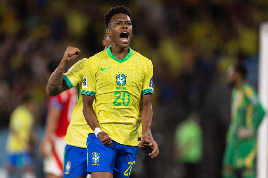 Estevao Willian brilla en su debut con Brasil con un golazo de chilena ante Chile