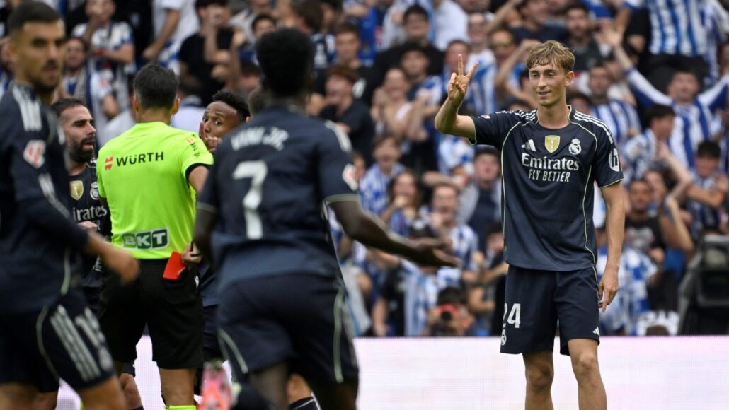 Clasificación jugadores Real Madrid vs Real Sociedad: Mbappé brilla pese a roja