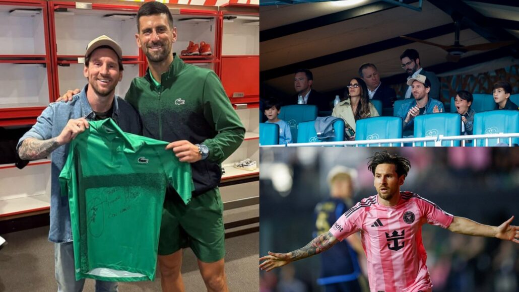 Cristiano Ronaldo regala camiseta de Al-Nassr a Novak Djokovic en Lisboa