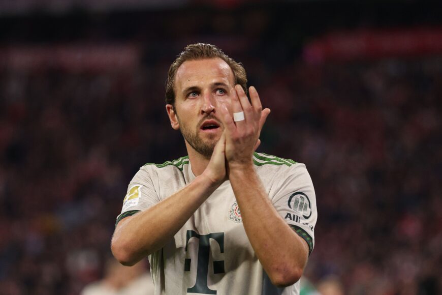 Harry Kane celebra victoria de Bayern Múnich sobre Pafos en la Champions League