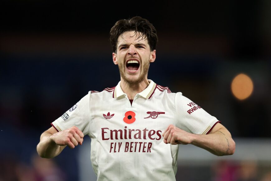 Declan Rice rinde tributo a su tía en victoria de Arsenal sobre Burnley