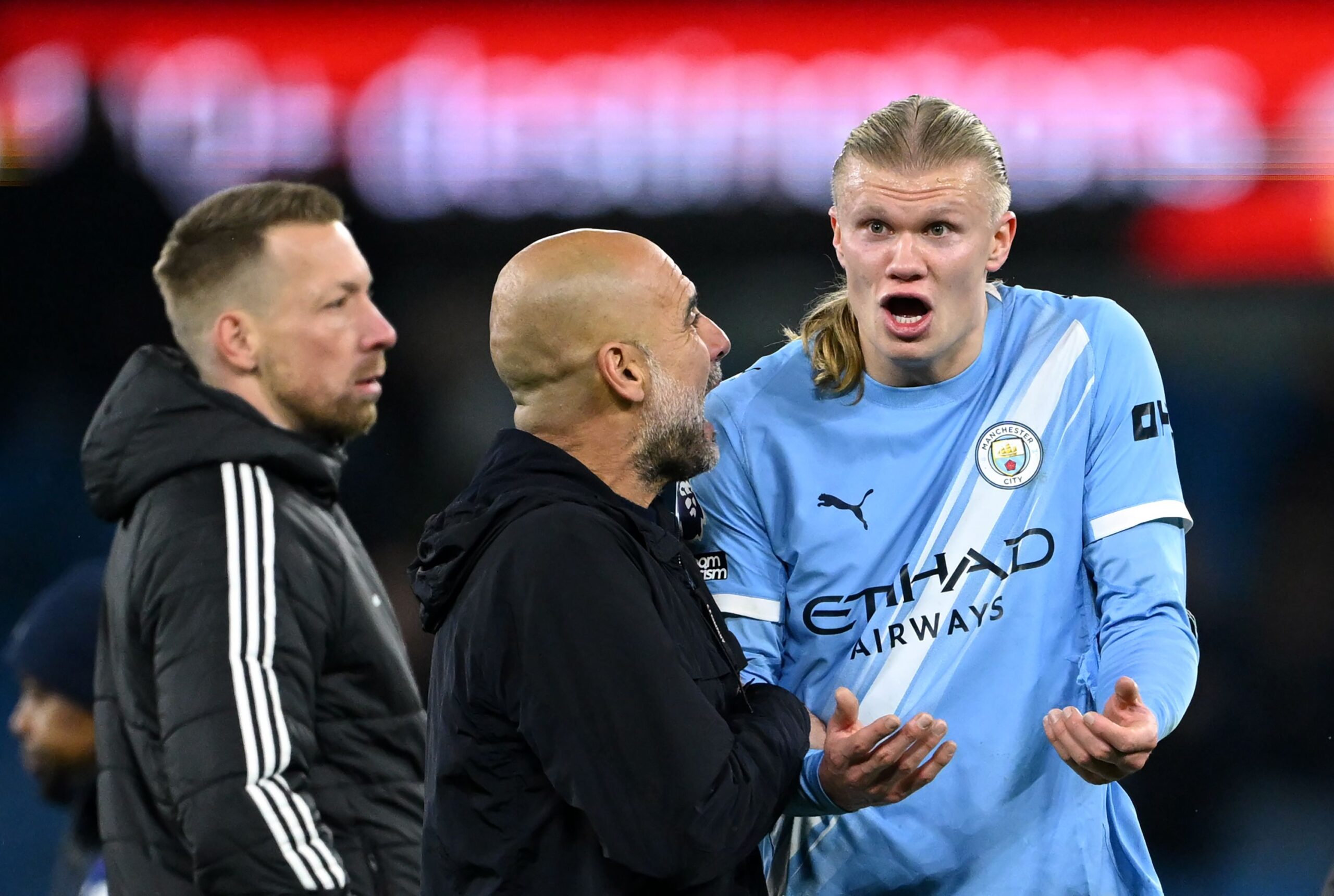 Conflicto entre Haaland y Guardiola tras partido de Manchester City contra Leeds