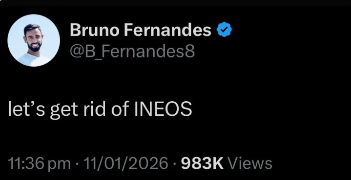 Bruno Fernandes sufre hackeo y publica mensajes anti-INEOS tras eliminación FA Cup